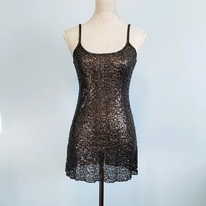 Free People | Sheer Sequin Tank Top